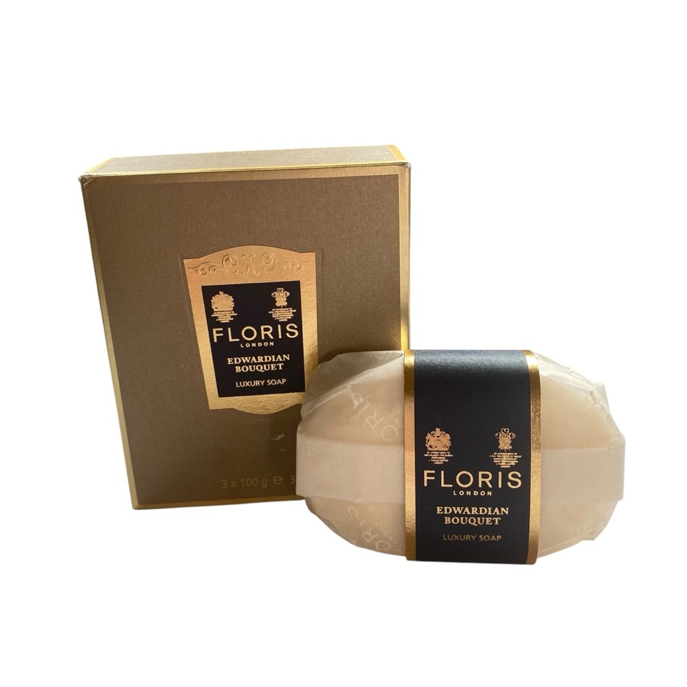 NIB Floris London Edwardian Bouquet Luxury Soap - set of 3